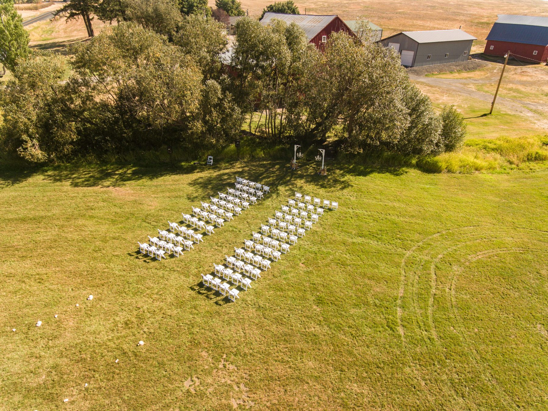 Drone view of Reed Ranch