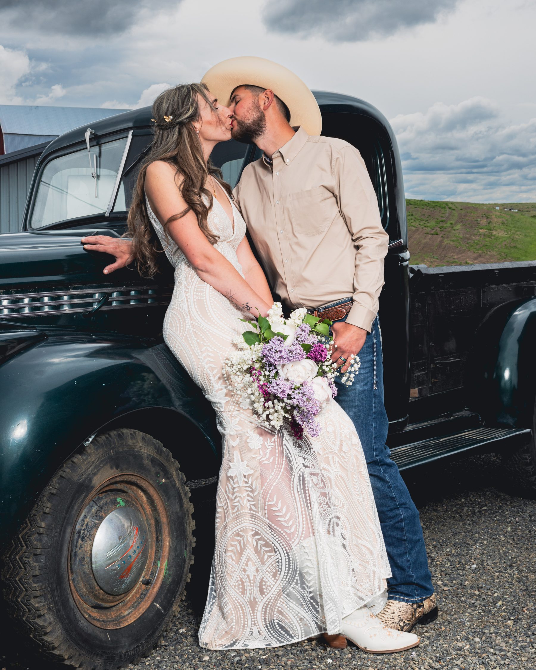 A wedding ceremony at Reed Ranch